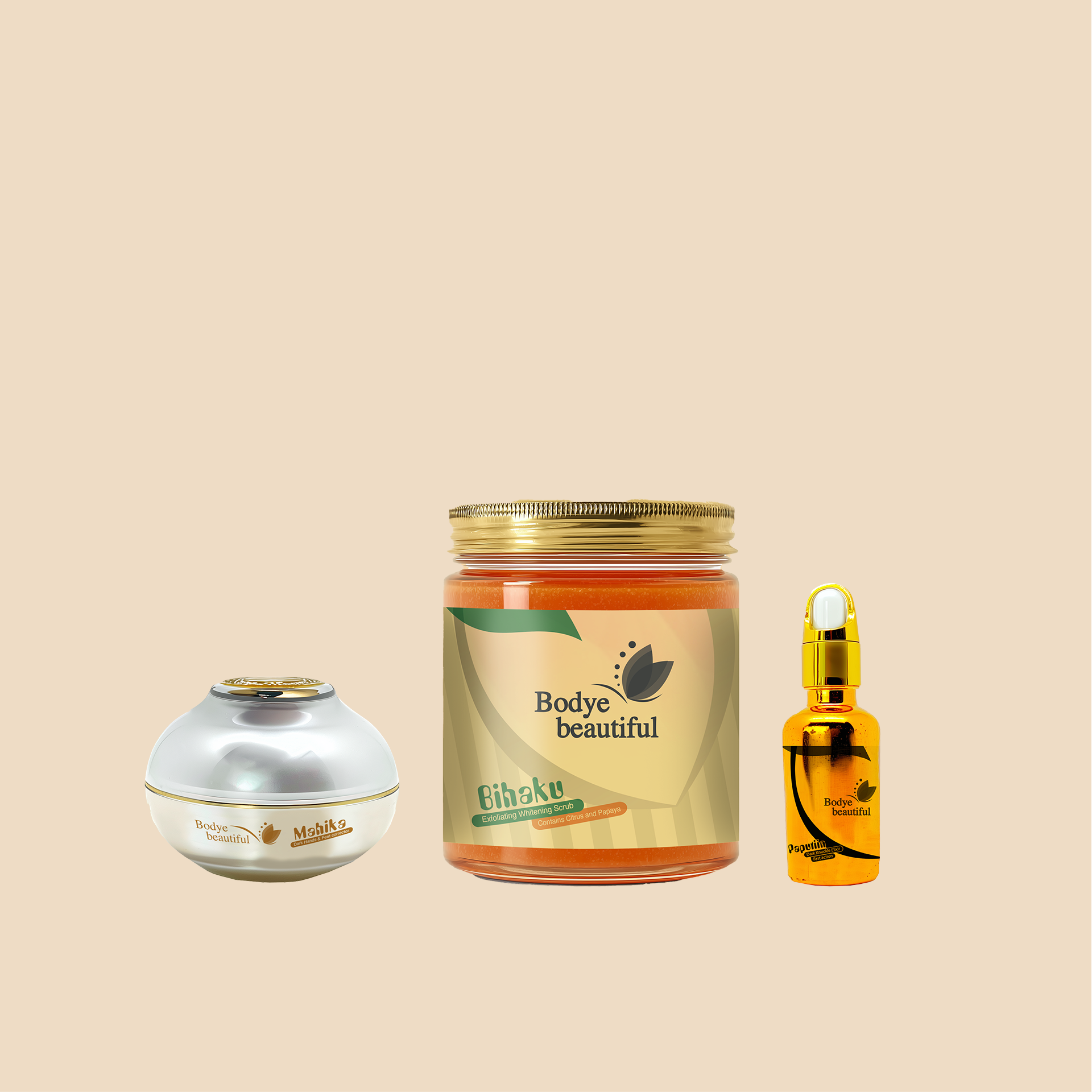 PAPUTIIN & BIHAKU Dark Knuckle & Feet Set for Stubborn Skin
