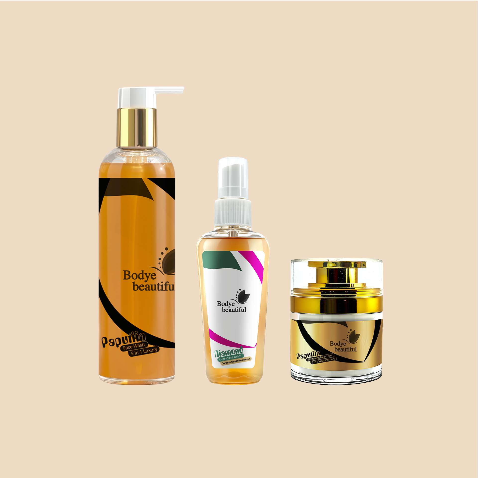 Intense Whitening & Blemish Control Face Set with Diamond Glass Toner